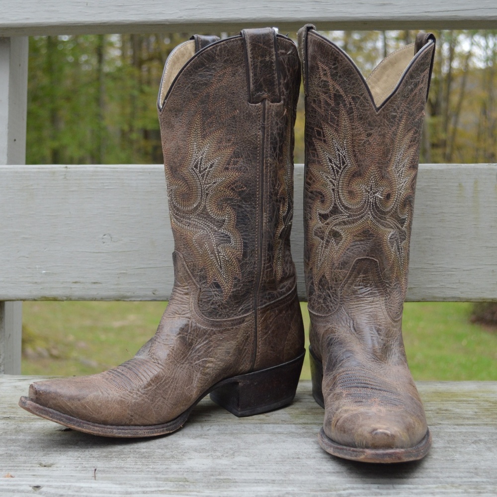 Sonora Double H leather cowboy boots, women's 8.5